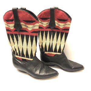 Seychelles Leather Aztec Southwestern Cowboy Boots